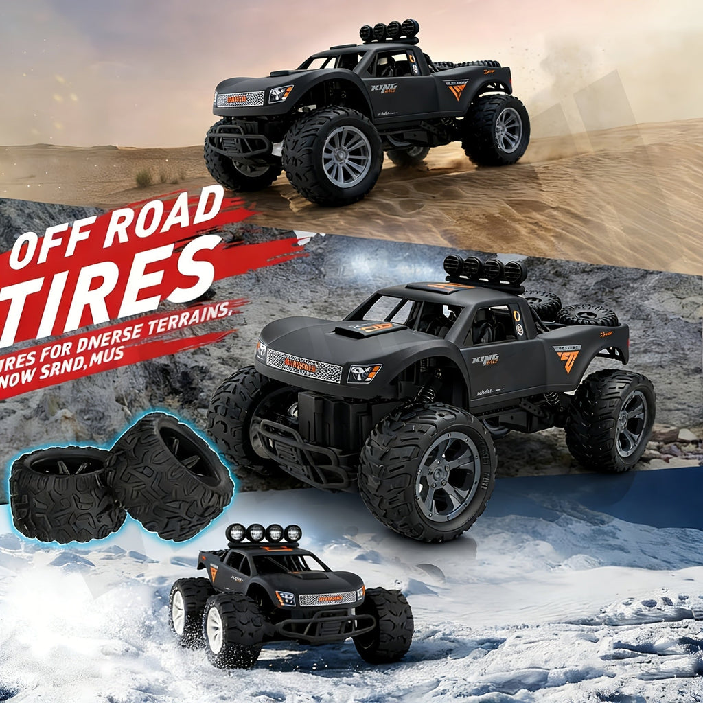 4x4 RC Off-Road Truck 1:12 Scale 60KM/H High Speed Remote Control Monster Truck All-Wheel Drive All-Terrain RC Car with Rechargeable Battery for Kids Boys Girls Age 6+
