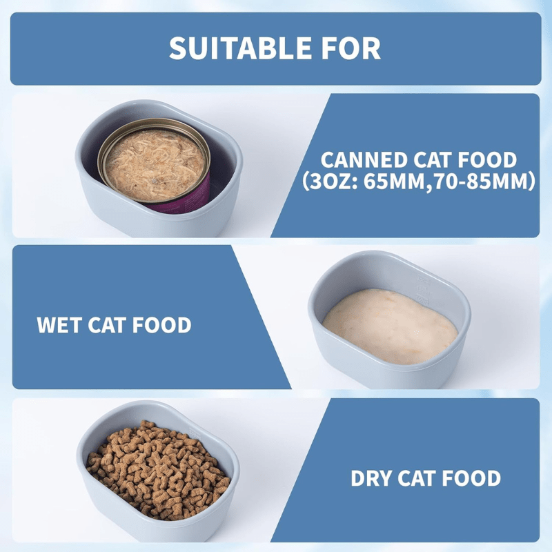 Cat Food Can Covers 2-Pack Flexible Silicone Lids - Fits 2.56" / 65mm Cans, Keeps 3oz Wet Cat Food Fresh, Retains Moisture & Reduces Odors - Reusable Pet Food Can Covers for Multi-Cat Households