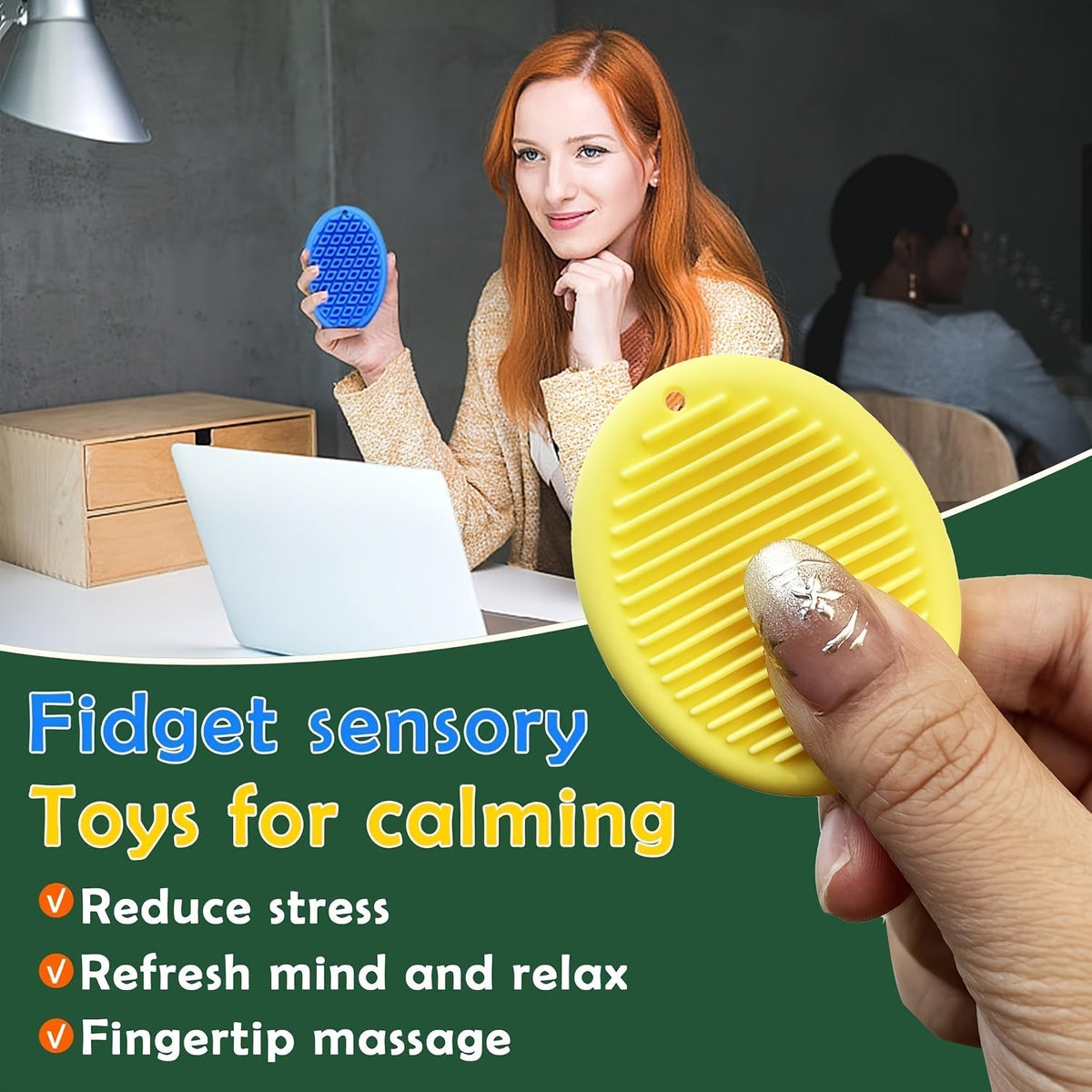 Textured Soft Worry Stones Fidget Toys 6/12 Pack Sensory Calming Tool for Autism ADHD Anxiety Relief Students Kids Classroom Prizes Stress Toys Bulk Pack