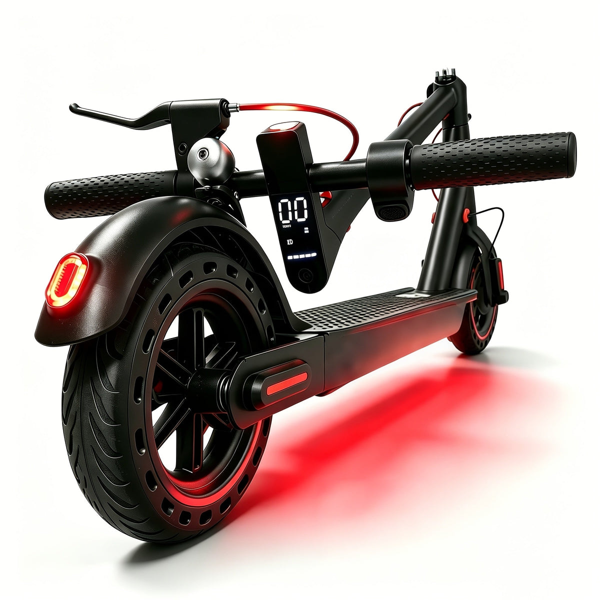 Folding Electric Scooter 8.5 Inch Tires 19 MPH Top Speed 18 Mile Range App Control Portable Commuter Scooter for Adults and Teenagers Daily Travel Gift Black