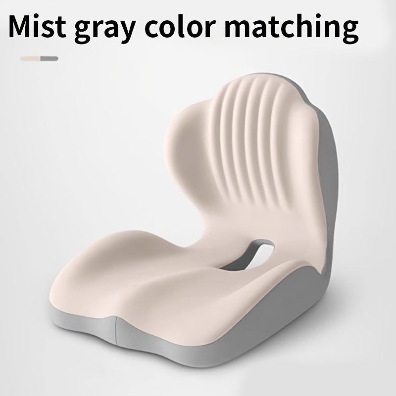 Ergonomic Memory Foam Seat Cushion with Back Support & Breathable Hollow Design – Comfortable Coccyx Cushion for Office Chair Car Seat Long Sitting Unisex