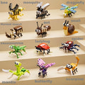 12-Type Mini Animal & Insect Building Blocks Set for Kids - Small Particle Interlocking Bricks with DIY Assembly Animal Models, STEM Construction Toy, Birthday Party Gift & Classroom Activity