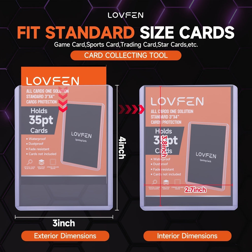 Trading Card Top Loaders 200 Count Hard Plastic 3x4 Inch with Sleeves – Card Holders for Baseball Football Basketball Pokemon TCG Sports Cards Collector Gift