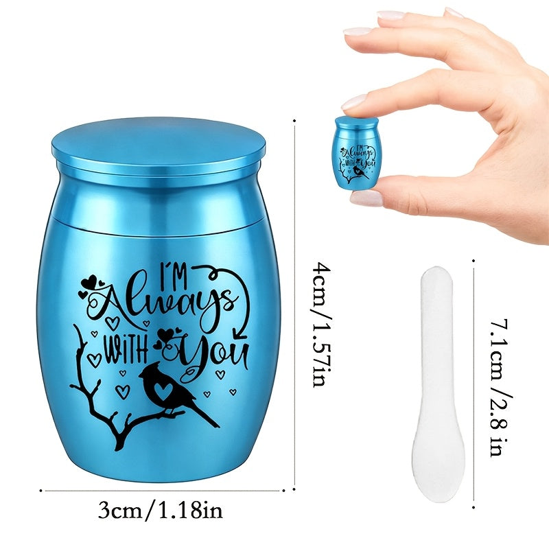 Small Keepsake Urns for Ashes - Colorful Aluminum Mini Cremation Urns for Human or Pet Ashes, Decorative Memorial Urn Ashes Holder, Thoughtful Sympathy Gift for Loss of Loved One or Pet