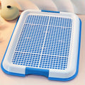 Small Dog Indoor Toilet with Hollow Anti-Step Grid – Clean Easy-Drain Litter Box Potty Tray for Small Breed Dogs, Puppies & Teddy Dogs, Indoor Pet Bathroom Training Solution