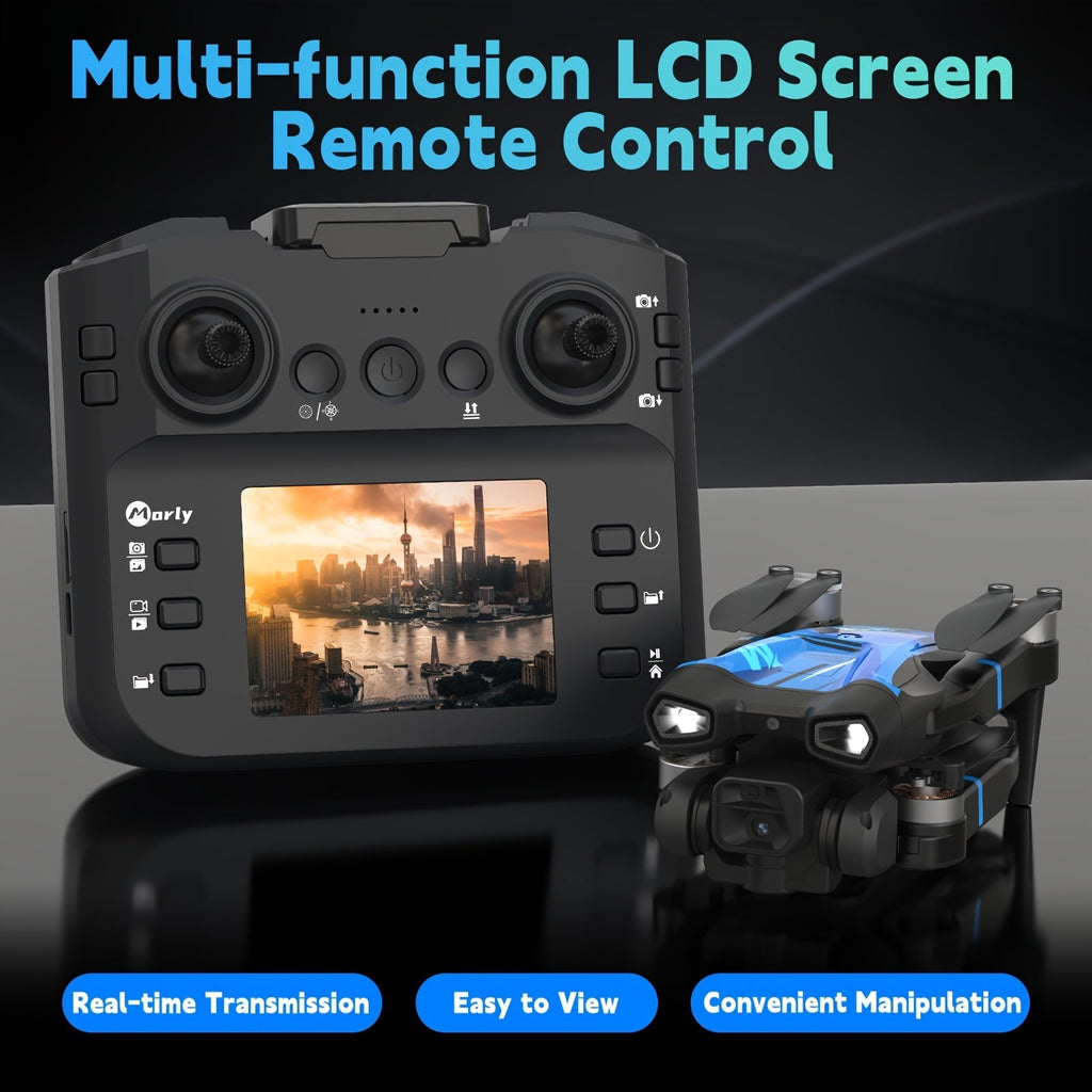 Drone with Camera for Adults Brushless Motor Dual Camera with Screen Remote Controller, Altitude Hold, 3D Flips, Headless Mode, SD Card Support, 3 Speeds, One-Key Takeoff & Landing – RC Quadcopter for Beginners & Adults
