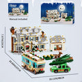 1958-Piece Christmas Holiday Snow House Building Set with Color Box, Challenging Assembly Brick Kit - Collectible Winter Village Home Decor Building Blocks, Perfect Christmas Birthday Gift for Adults & Teens