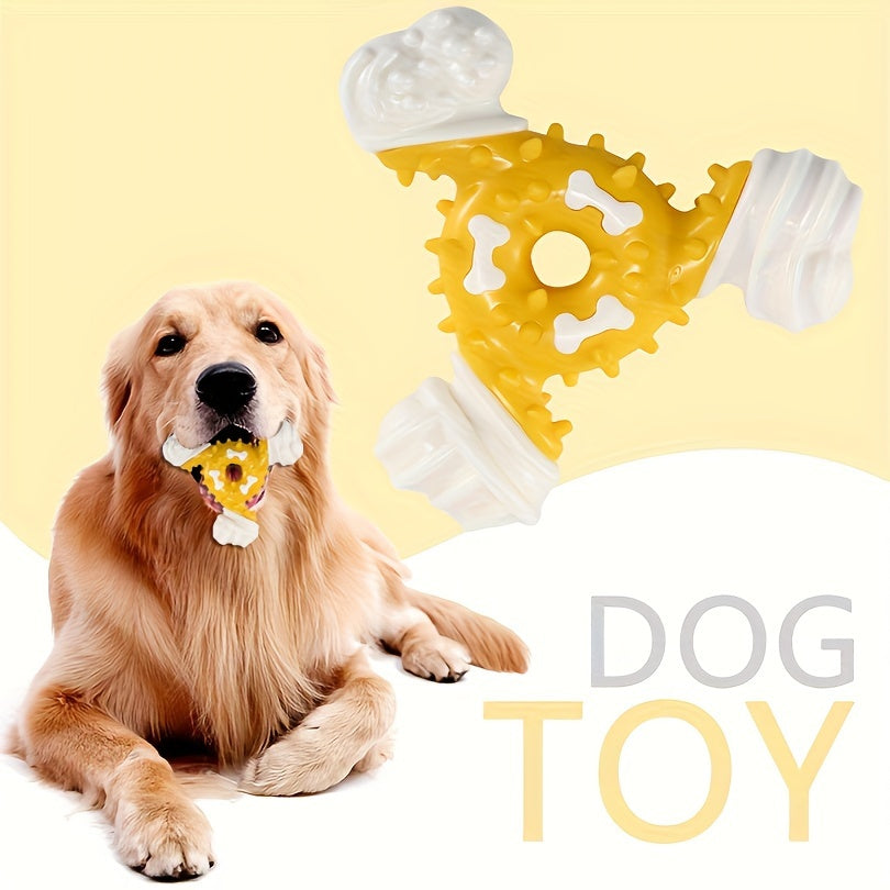 Nylon Dog Chew Toy for Teeth Cleaning - Bite-Resistant Triangular Bone Dental Chew Stick, Interactive Puzzle Toy for Small Medium Dogs, Durable Teeth Grinding Boredom Buster Pet Gift
