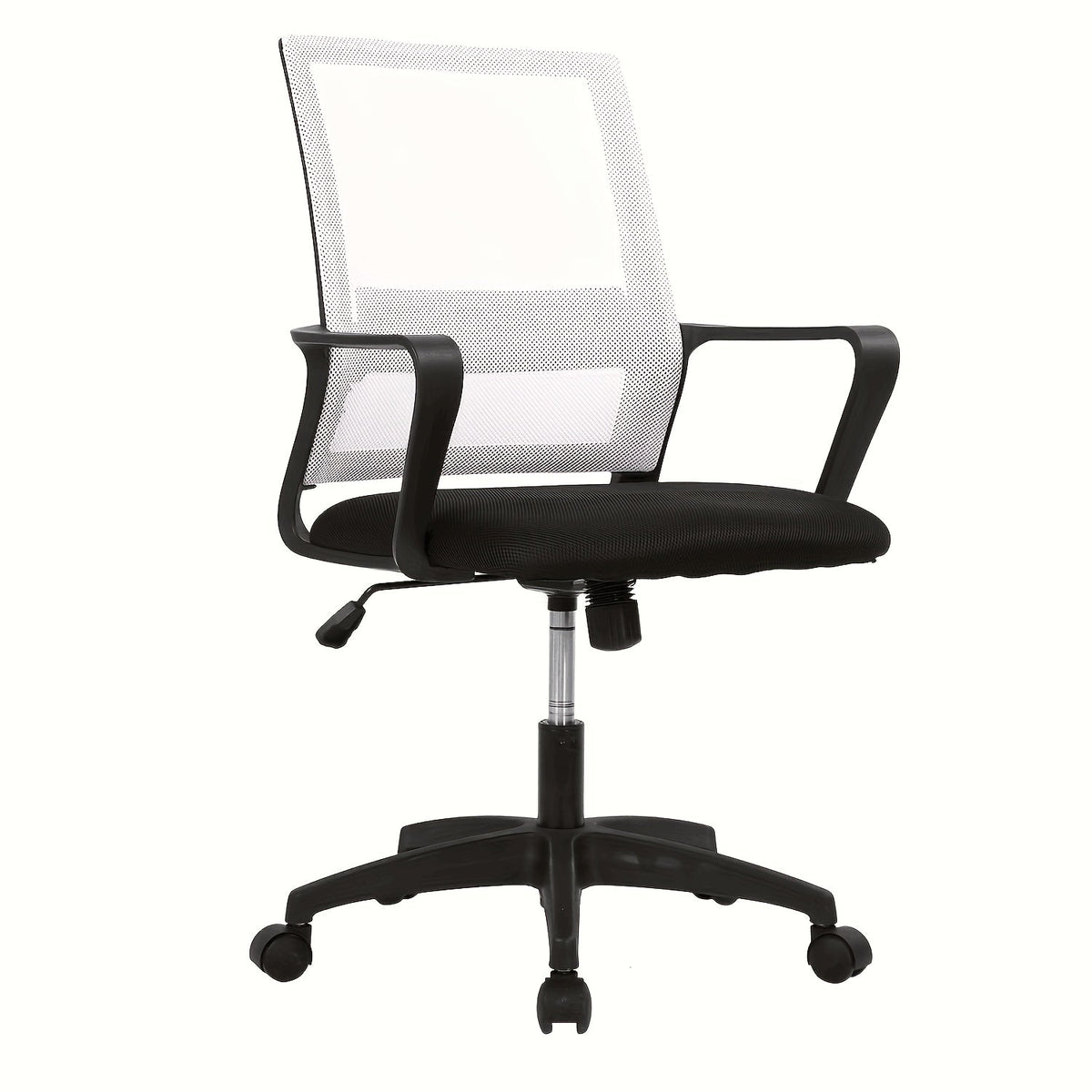 Mid-Back Mesh Ergonomic Office Chair 360° Swivel 5-Wheel Base Lumbar Support Computer Desk Chair for Home Office - 250 LBS Capacity in Black Grey Blue White Pink