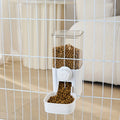 Automatic Hanging Cage Pet Feeder and Waterer Gravity Self-Feeding Drinking Bowl Set for Rabbits Cats Dogs Guinea Pigs 40oz Feeder 17oz Drinker