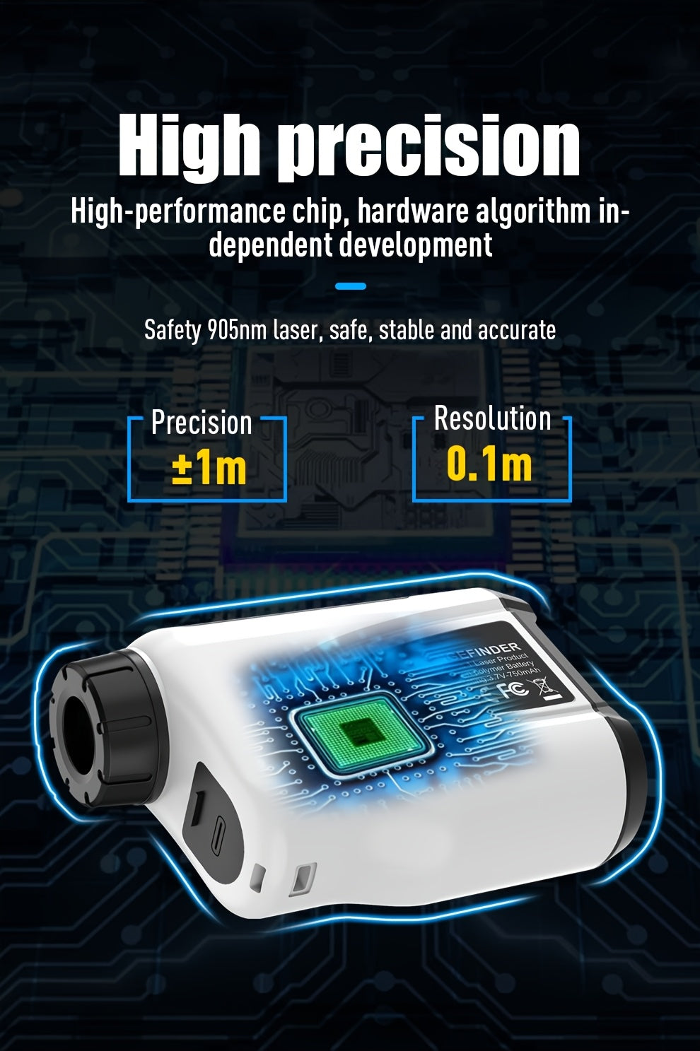 1200 Yard Laser Golf Rangefinder 6X Magnification Slope Switch Pulse Vibration Target Lock Type-C Rechargeable – Trajectory Compensation for Golf & Hunting