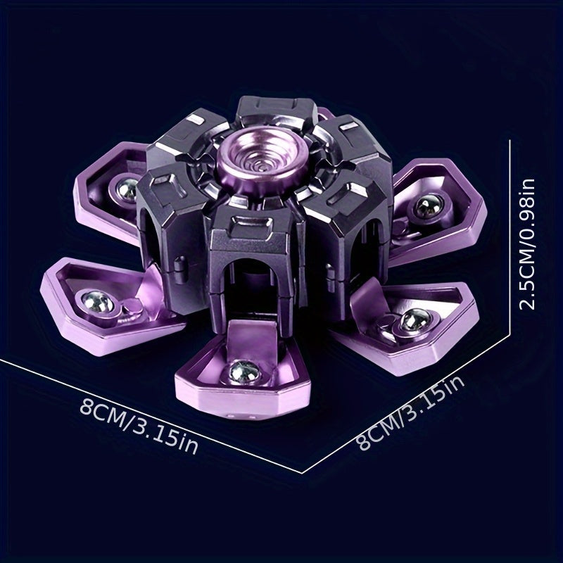 Mechanical Deformation Gyroscope Finger Spinning Top Toy Random Colors Styles Smooth Rotation Cool Fidget Toy Party Favors Goodie Bag Stuffer Gift