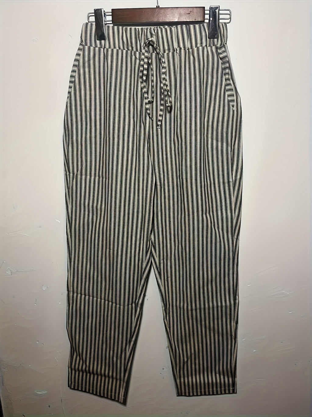 Women's Wide Leg Striped Pants Casual Loose Fit Side Stripe Lightweight Polyester Trousers for Women - Comfortable All-Season Fashion Pants S M L XL XXL Multiple Colors