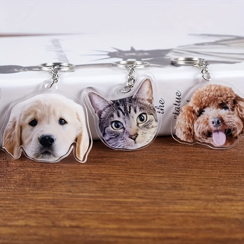 Custom Pet Memorial Keychain – Personalized Forever in Your Heart Keychain for Lost Dog Cat, Sympathy Gift for Pet Loss, Engraved Pet Remembrance Keepsake